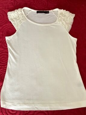 THE LIMITED Cream Cap Sleeve Top Blouse  Size XS